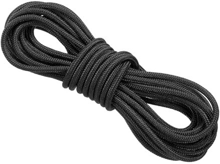 PATIKIL Bogenschießen D Loop Schleife Seil 3 Meter, D Ringschnalle Schnur Release Bogensehnenbefestigung Schnallenring Kompound Bogen Zubehör für Bogensehne Bogenschießen, Schwarz