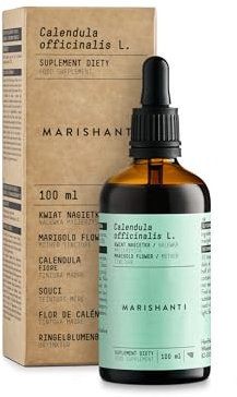 Ringelblume (Calendula Officinalis L.) Alkoholfreie Urtinktur – flüssiger Extrakt – Tropfen – 100 ml – Nahrungsergänzungsmittel – Marishanti – 100% natürlich und vegan