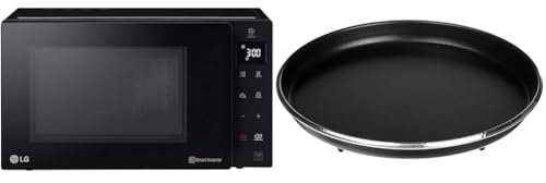 LG MH6535GIB Forno Microonde Smart Inverter con Grill al Quarzo, 25 Litri, 1150 W & Whirlpool AVM250 - Libera installazione Piatto Crisp piccolo per forno a microonde