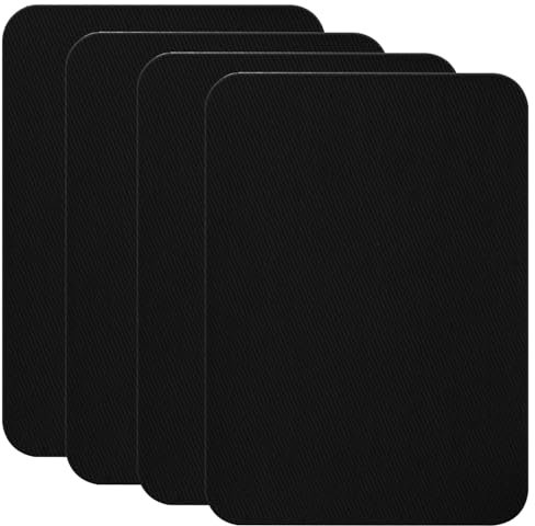 Auswalar 4 PCS Canvas Repair Patch Self-Adhesive Fabric Patch,8X11 inch Waterproof Linen Repair Patches, for Sofas, Tents, Furniture, Car Seats, Lounge Chairs, Awnings(Black)