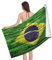 Strandtücher Flagge Von Brasilien Sandfest Handtuch Saugfähig Duschtuch Weich Badetuch Für Outdoor Sport Schwimmen 80x130cm