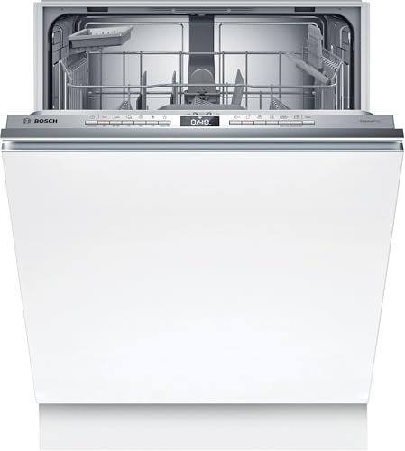 Bosch SBV4ETX08E, Serie 4, Smarter XXL-Geschirrspüler Vollintegriert 60 cm, Besteckkorb, Spülmaschine mit Programmassistent, sehr Leise, Rackmatic, Automatische Türöffnung, InfoLight, AquaStop