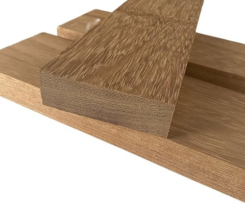 ARMLAZER Pezzi di Legno Iroko, Pezzi di Legno Scuro per Progetti Fai Da Te, Bianco di Legno per Manici di Coltello e Utensili, Bastoncini di Legno Fai Da Te, Tavola Iroko