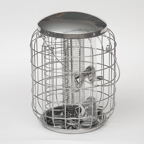 Garden Store Direct Heavy-Duty Deluxe Squirrel Proof Hanging Wild Bird Feeders - Seed, Peanut/Sunflower Hearts or Fat Ball Versions, (3 in 1 Squirrel Proof Feeder)