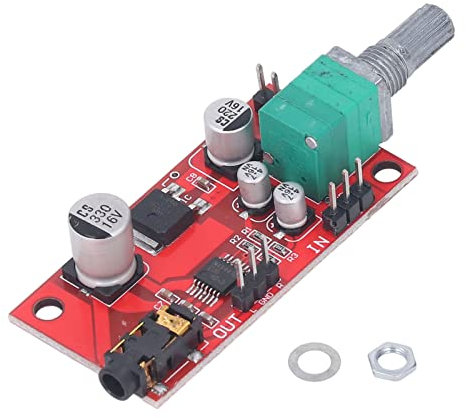Respicefinem -Kopfhörerverstärkermodul 3 5-mm-Schnittstelle Kopfhörer-Vorverstärkerplatine mit HiFi-Chip Geringer Verzerrung für DIY-Audiogeräte DC 3-12 V MAX4410 SMD-Verarbeitung