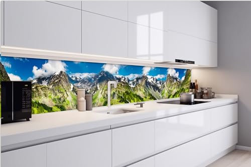 Dimex Küchenrückwand Folie Selbstklebend Berge 420 x 60 cm | Klebefolie - Dekofolie - Spritzschutz für Küche | Made in EU