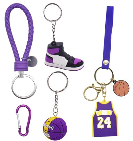 SYTTNUM Mini Sneaker Schlüsselanhänger, 3D Basketball Schlüsselanhänger, Zubehör für Männer, Frauen, Abschlussgeschenke, inspirierende Geschenke für Basketball Fans