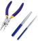 Xiciki Jewellery Making Tools Set, 6 in 1 Bail Making Pliers & 2 PCS Wire Looping Mandrel, Jewellery Pliers for Jewelry Wire Wrapping & Jump Ring Forming