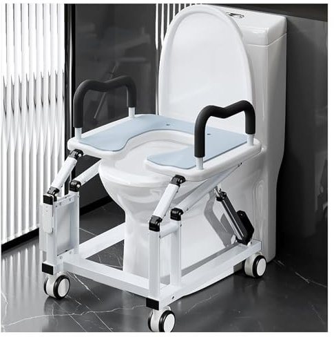 Boyuan Sedile WC Elettrico Sollevabile con Telecomando | Altezza Regolabile per Anziani E Disabili | Installazione Istantanea, Rialzo WC con Coperchio, Rialzo Bagno Disabili, Alzawater per Anziani