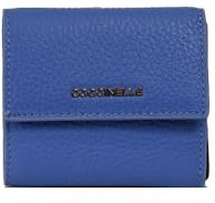 Coccinelle Metallic Soft Wallet Grained Leather Azul