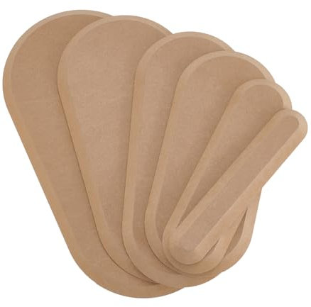 PH PandaHall 6 Sizes Wooden Clay Molds Drape Molds, Pottery Molds for Handbuilding Ceramic Molds Oval Pottery Forms Clay Drying Board for Clay Ceramic Plate Bowl Making DIY Crafts 9.6~16.3 Inch