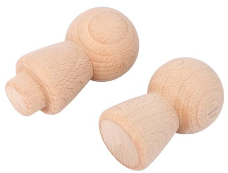 Sosoport 2stücke Holzpuppenspielzeug Handbemaltes Spielzeug Puppendiyspielzeug Massivholzpuppenmalspielzeug Diymalspielzeug Für Junge Mädchen Bastelset Aus Holz
