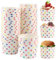 XIAQICA 50 Pezzi di Coppe Gelato con Cucchiai 240 ml Coppette Gelato con Pois Colorati Coppa Gelato Carta Coppe Carta per Gelato per Dessert Pasticcini Yogurt Zuppe