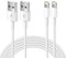 2Pack 1M iPhone Charger Cable [Apple MFi Certified] Lightning to USB Cable Lead 3 Foot, 2.4A Fast Charging Cable for iPhone 14 13 12 11 Pro Max XS XR X 8 7 6 Plus 5, iPad and iPod (3ft)