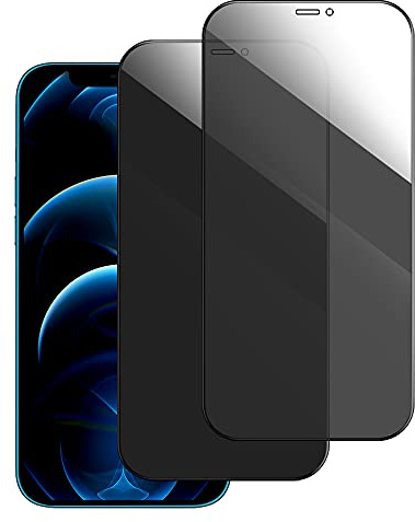 X-level Privacy Screen Protector für iPhone 12 Pro Max 6.7-Zoll, Anti Spy Tempered Glass Film, 2er-Pack