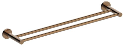 Essebagno Luisa Porte Serviettes 2 Barres cuivre brossé