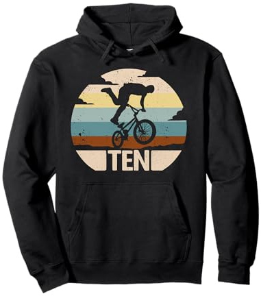 Geburtstagsshirt 10th Birthday BMX Fahrer 10 Jahre Jungs BMX Pullover Hoodie