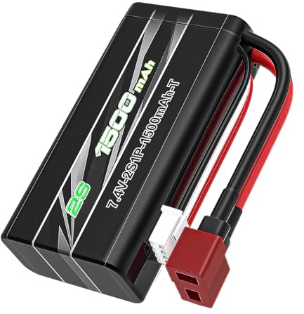 Cirmine 2S 7.4V 1500mAh Li-Ionen Akku XB2S15K für 18208 1/18 RC Auto – Wiederaufladbarer Ersatzakku für RC Fahrzeuge
