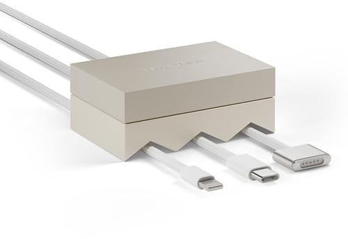 Native Union Weighter – Cable Weight/Holder Desk Accessory for Workspace or Nightstand – Non-Slip Cable Organizer – Metal and Silicone Design – For All Cables including USB-C & Lightning (Sandstone)