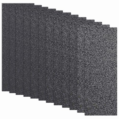 12Pcs Sandpaper 80/120/180/240/320/400 Grits, 9x3.6 Inch, Mixed Coarse Grit | Wet And Dry Sandpaper For Cars, Epehio Sand Paper Pack For Walls Wood Metal Plastic, Assorted Sand Paper Sheets for Polishing