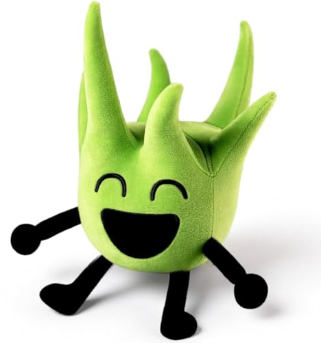 Dlishka BFDI Battle for Dream Island Plüschtier, Niedliches Cartoon Kuscheltier, Weiches Stofftier Kissen, Kawaii Sammelfigur Geschenk für Fans (Grassy)