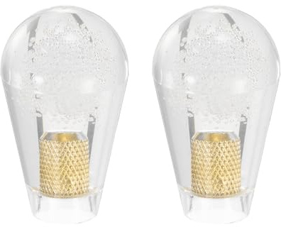 QUARKZMAN 2 Piezas Cabezal De Joystick Ovalado M6-5.5 Para Arcade Blanco | Elíptico 30mm Empuñadura Oval Rocker Balltop