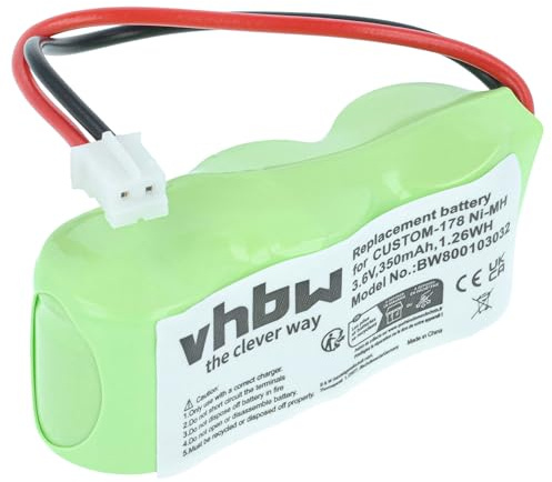 vhbw Akku kompatibel mit Oregon Scientific STR938 | STR928, STR918, STR968 Wetterstation (350 mAh, 3,6 V, NiMH)