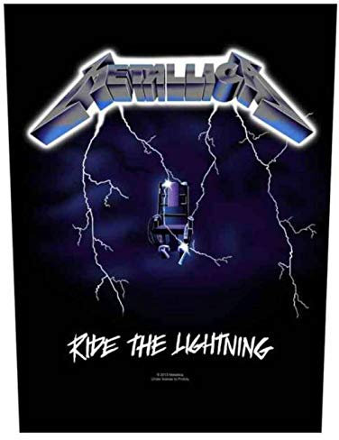 Metallica Ride The Lightning Rückenaufnäher - 1 Stück, Rechteckig, Metallica Backpatch, Dekorativ