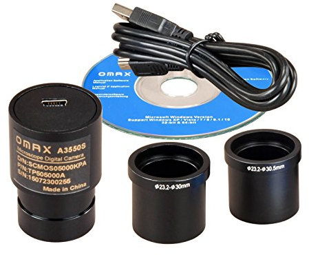 AmScope A3550S 5MP USB Digital Mikroskop Kamera Kompatibel mit Windows XP bis Windows 10