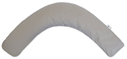 Theraline Das Komfort Stillkissen Dinkel 180 cm inkl. Bezug Jersey grau