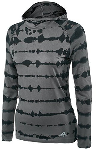 adidas Women's Running Primeknit Long Sleeve Tee, Grey Five/Black, Medium