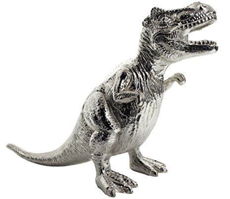 Knight Silver Plated T-Rex Dinosaur Money Box