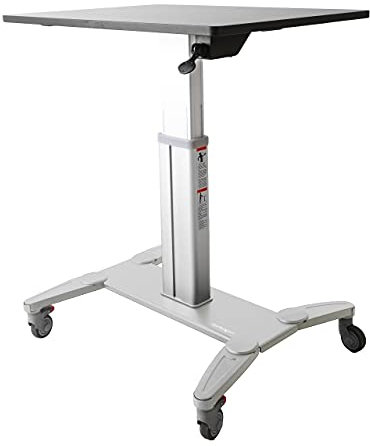 StarTech.com Mobiler Sitz-/Steh-Arbeitsplatz mit 80cm Arbeitsfläche - Höhenverstellbar Steh Schreibtisch