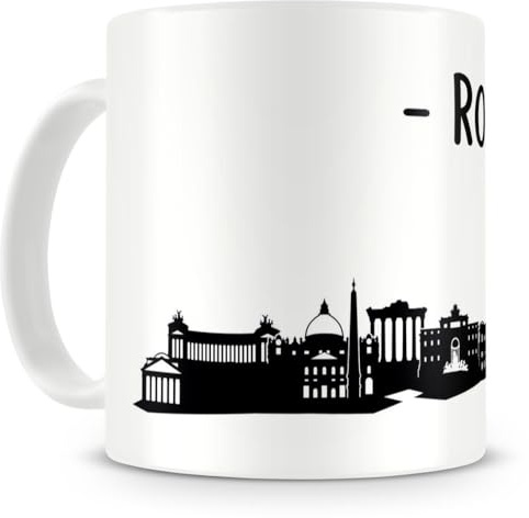 Skyline4u Geschenk Rom/Roma Tasse für Kaffee oder Tee 300ml weiß