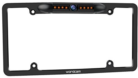 Wordcam License Plate Frame Reversing Camera 170° Viewing Angle Universal Car Number Plate Frame Holder Waterproof High Sensitive 8 IR LED Night Vision Reversing Aid System