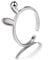 Helen de Lete Verstellbarer Ring mit Hasenohren, 925er Sterlingsilber, Sterling Silber