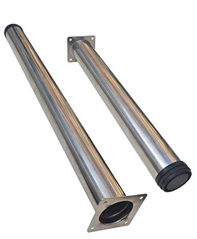 HLILY Metall Tischbein verstellbare Möbel Unterstützung Fuß Rohr Stahlrohr Basis, Esstisch Bar Couchtisch Fuß Küchenarbeitsplatte 4-teiliges Set