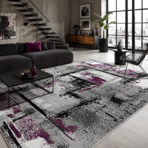 Pergamon Designer Teppich Samba Modern Purple Urban in 5 Größen