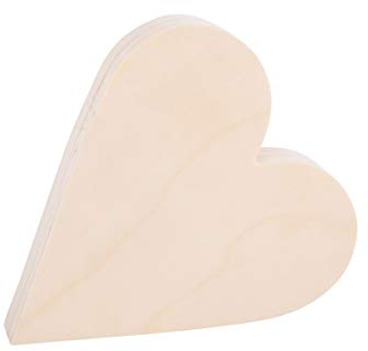 Rayher 62930505 Holzherz, natur, 18,5x20x3cm