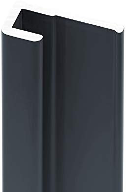 Schulte 4060991009433 Profilé de Finition pour Panneau Mural de Salle de Bains DécoDesign, revêtement décoratif Douche, Anthracite, 210 cm