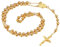 OIDEA Herren Rosenkranz Kreuz Halskette: Unisex Silber Gold Kugel Kette mit Y Kreuz Jesus Kruzifix Maria Anhänger aus Edelstahl Kugelkette Schmuck Geschenk für Männer Frauen