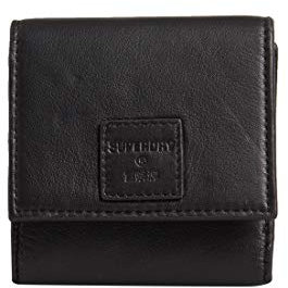 Superdry Womens SMALL FOLD Purse Travel Accessory-Billfold, Black