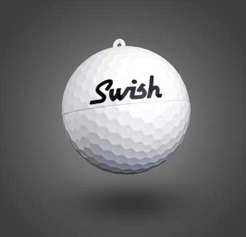 Swish Portable Golf Ball Cleaner (White + Black Writing)