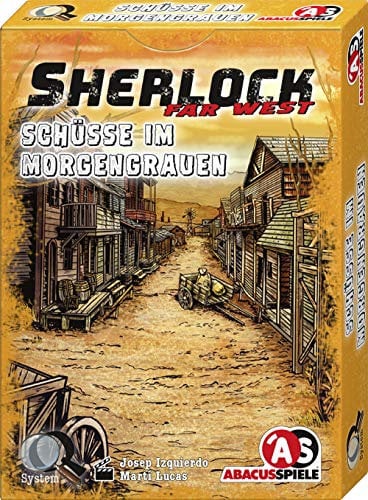 ABACUSSPIELE 48205 - Sherlock Far West - Schüsse im Morgengrauen, Krimi Kartenspiel