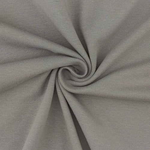 Jersey Stoff Cara, STANDARD 100 by OEKO-TEX, uni grau (Länge am Stück: ab 50cm / Breite: 150cm)