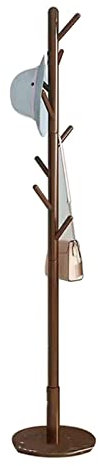 XHDZSW Kleiderständer, Massiver Garderobenständer Holz, Flur, Schlafzimmer, Aufbewahrungskleidung, Hüte, Taschen, 8 Haken (# - E 168 cm)