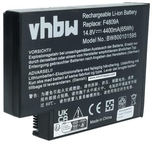 vhbw Batterie Remplacement pour HP Compaq 383615-001 | 4UR18650F-2-ET2S, 372114-002 pour ordinateur portable (4400mAh, 14,8V, Li-ion)