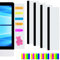 LRZCGB Monitor Memo Board, 4 Stück Computer Monitor Nachrichtenboard Acryl Monitor Haftnotizen Halter und 400 Stück Haftnotizen Tabs