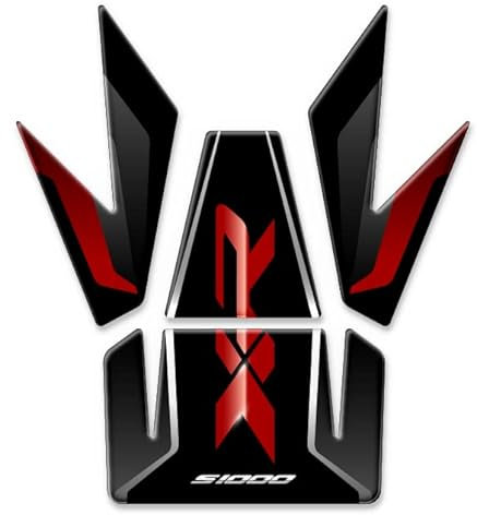 Tankschutz aus Harz 3D, kompatibel mit BMW S 1000 XR 2020-2022 Line Style FM-755 (Rot und Schwarz)