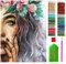 ARTULIO Diamond Painting Set Frau mit Kranz – 5D Diamant Painting Bilder Kinder 30x40 cm mit Diamond Painting Zubehör für Kinder und Erwachsene - Crystal Art